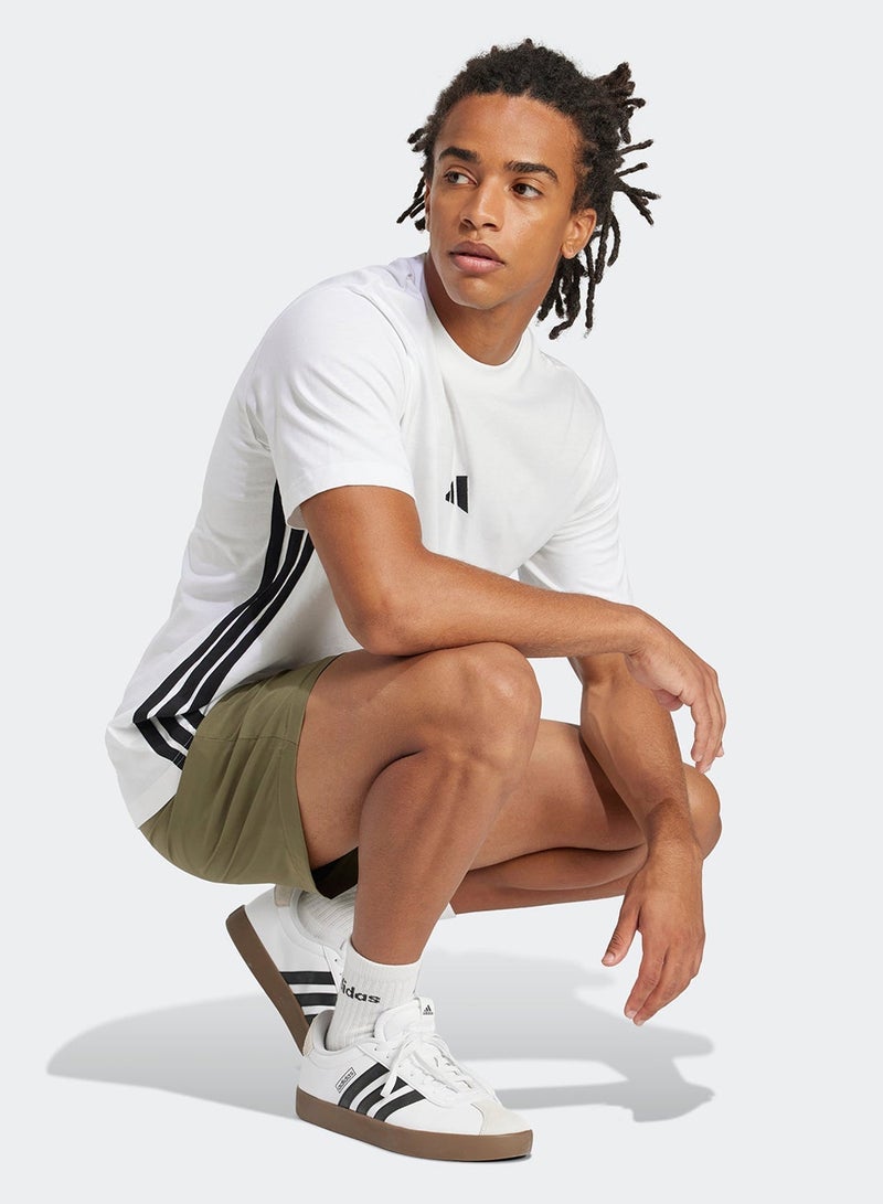 Adidas Essential 3 Stripe Single Jersey T-Shirt - Image 5